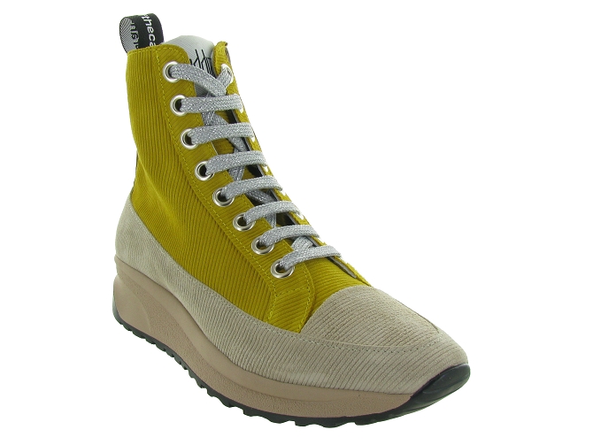 chaussures a lacets - Lacets détente - femme - Nubuck - Jaune - Vaddia