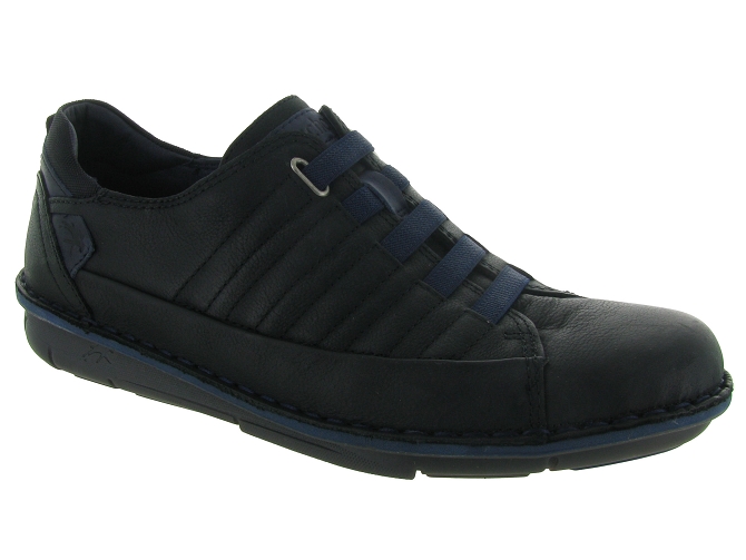 chaussures a lacets - Confort et décontracté - homme - Cuir - Noir - Fluchos