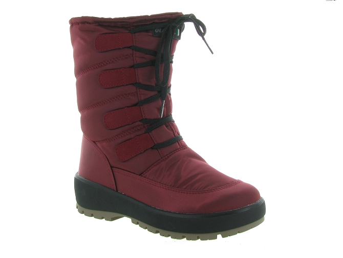 apres ski bottes fourrees - Chaussure neige - femme - Synthétique - Bordeaux - Olang