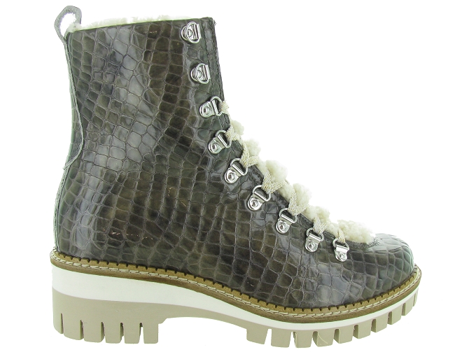 apres ski bottes fourrees - Botte de neige - femme - Cuir - Gris - New italia shoes4912101_2