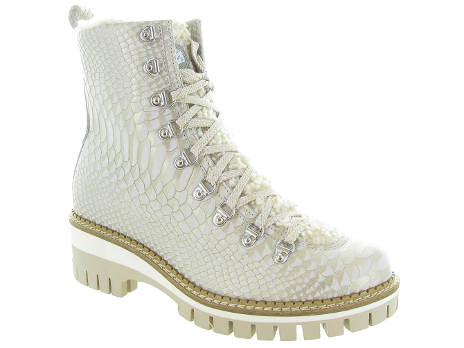 apres ski bottes fourrees - Botte de neige - femme - Cuir - Beige - New italia shoes