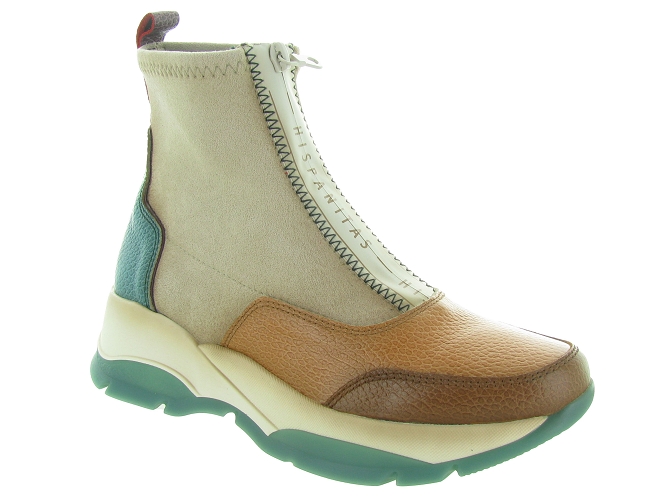 bottines et boots - Casual - femme - Cuir - Vert - Hispanitas