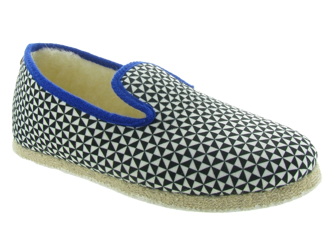 chaussons et pantoufles - Charentaises Hiver - homme - Synthétique - Bleu - Chausse mouton