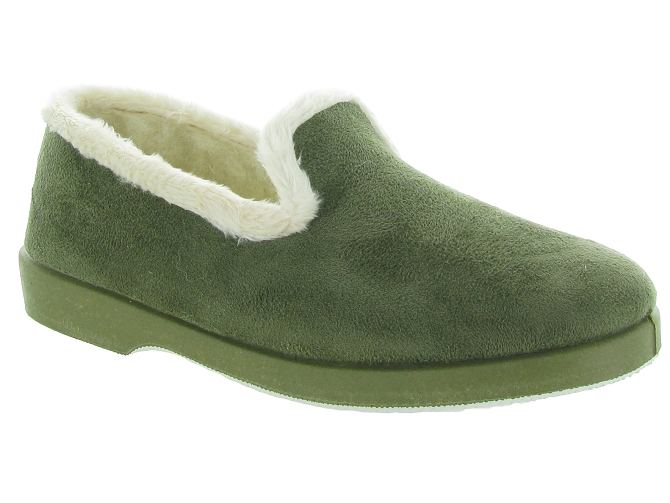 chaussons et pantoufles - Charentaise - femme - Nubuck - Kaki - La maison de l espadrille