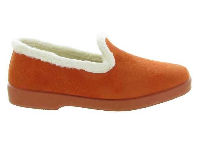 chaussons et pantoufles - Charentaise - femme - Nubuck - Orange - La maison de l espadrille4916103_2