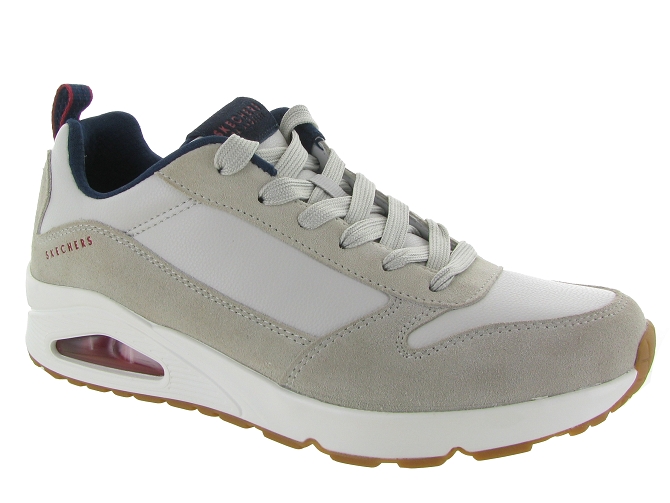 baskets et sneakers - Confort - homme - Cuir - Beige - Skechers footwear