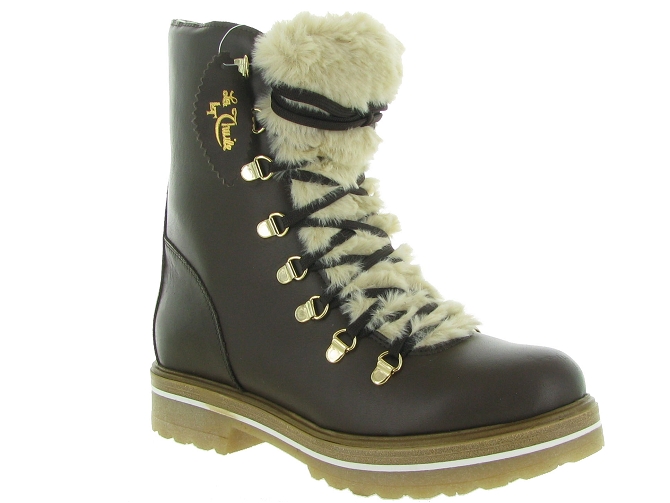 apres ski bottes fourrees - Botte de neige - femme - Cuir -  - La thuile