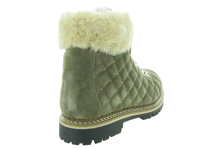 apres ski bottes fourrees - Botte de neige - femme - Cuir - Kaki - La thuile4917402_5