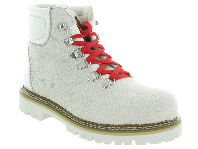 apres ski bottes fourrees - Botte de neige - femme - Cuir - Argent - La thuile