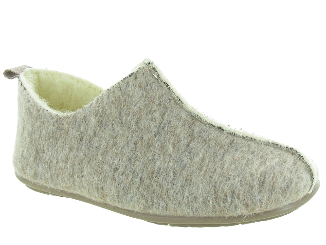 chaussons et pantoufles - Montant - femme - Feutrine - Beige - Maison armando