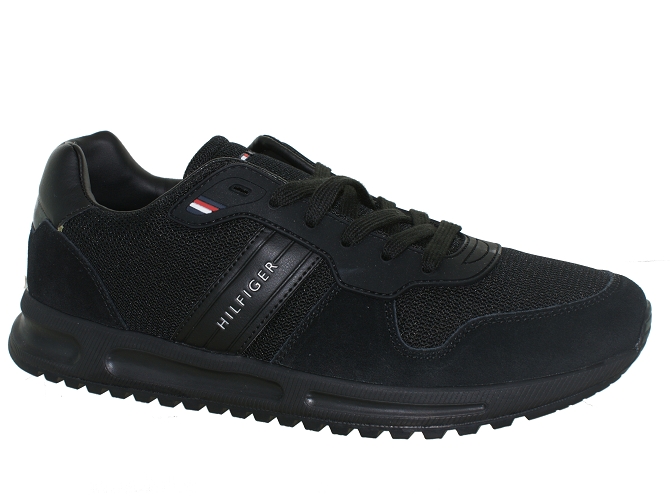 baskets et sneakers - Confort - homme - Cuir - Noir - Tommy hilfiger