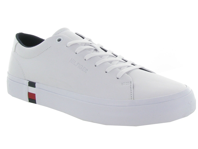 baskets et sneakers - Confort - homme - Cuir - Blanc - Tommy hilfiger