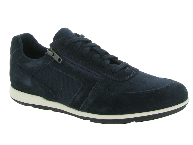 chaussures a lacets - Confort et décontracté - homme - Toile Jean - Bleu - Geox