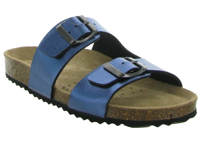 sandales et nu pieds - Mule Sabot - femme - Cuir - Bleu - Geox