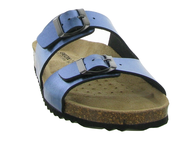 sandales et nu pieds - Mule Sabot - femme - Cuir - Bleu - Geox4925604_3