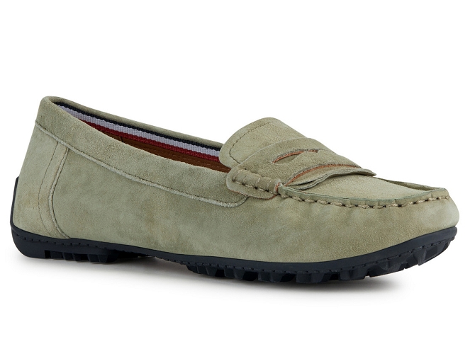 mocassins - Elégant - femme - Nubuck - Vert - Geox