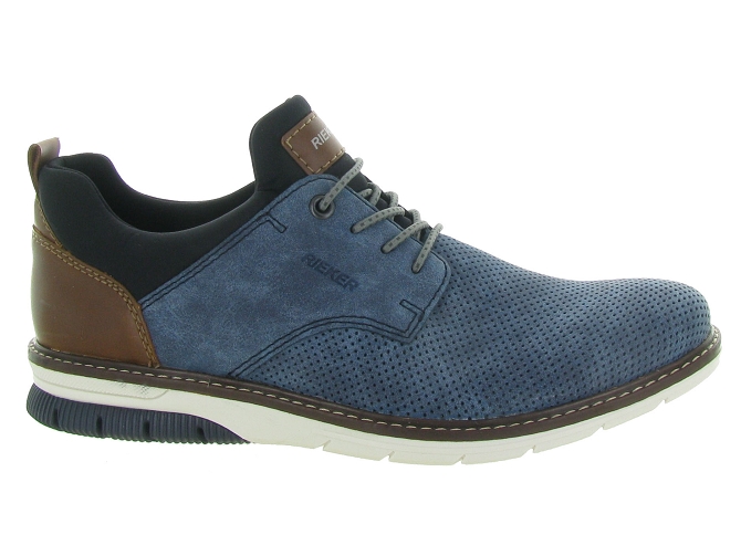 chaussures a lacets - Cérémonie - homme - Cuir - Bleu - Rieker4928702_2