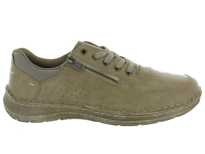 chaussures a lacets - Confort et décontracté - homme - Synthétique - Gris - Rieker4929101_2