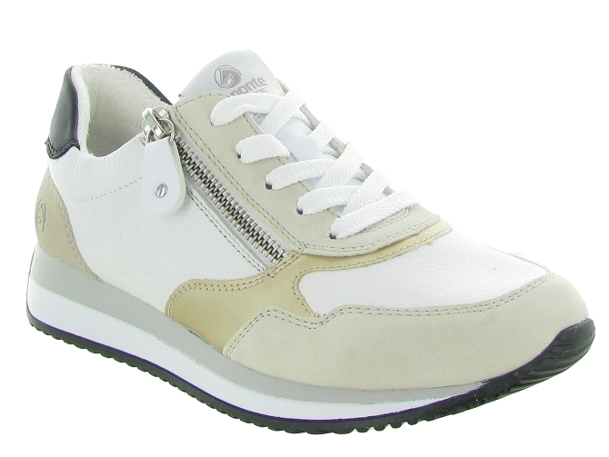 chaussures a lacets - Lacets détente - femme - Cuir - Blanc - Remonte