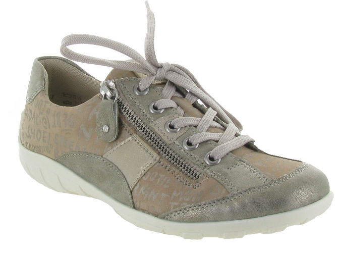 baskets et sneakers - Confort - femme - Cuir - Beige - Remonte