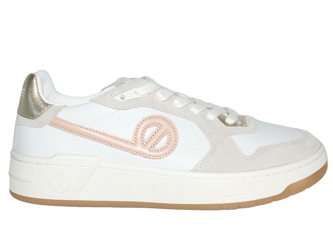 baskets et sneakers - Tendance - femme - Cuir - Blanc - No name4938201_2