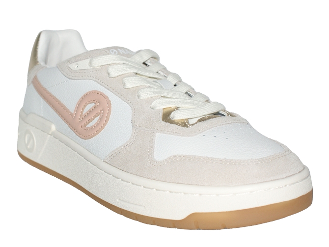 baskets et sneakers - Tendance - femme - Cuir - Blanc - No name4938201_3