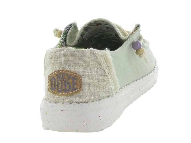 baskets et sneakers - Confort - femme - Toile Jean - Vert - Hey dude4941201_5