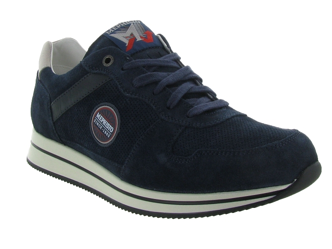 baskets et sneakers - Confort - homme - Cuir - Bleu Marine - Mephisto