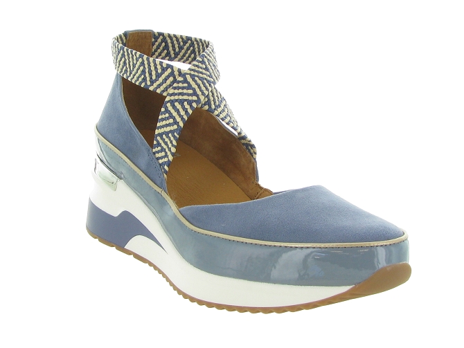 sandales et nu pieds - Confort - femme - Cuir - Bleu - Mamzelle