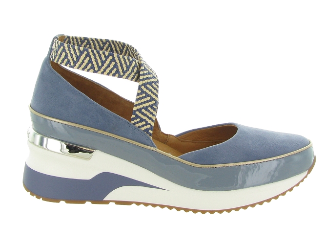 sandales et nu pieds - Confort - femme - Cuir - Bleu - Mamzelle4944504_2