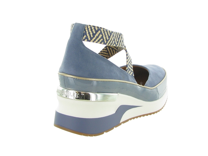 sandales et nu pieds - Confort - femme - Cuir - Bleu - Mamzelle4944504_5