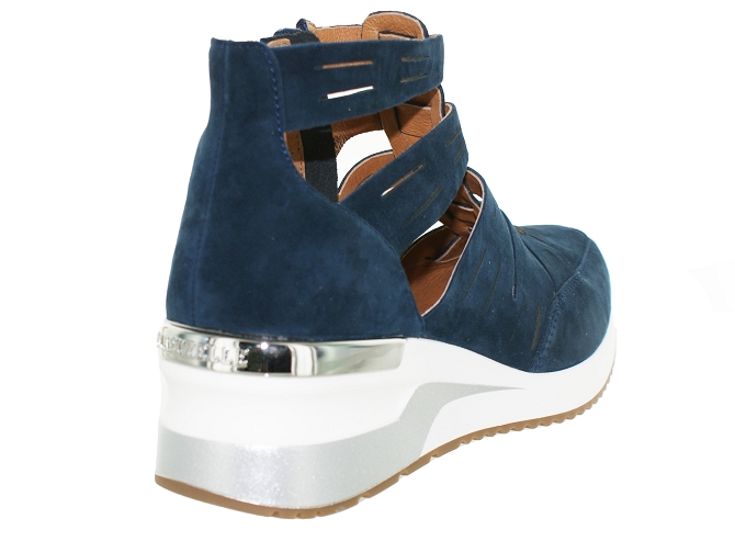 sandales et nu pieds - Confort - femme - Cuir - Bleu - Mamzelle4944601_5