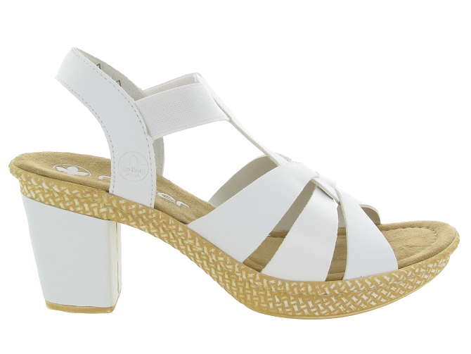 sandales et nu pieds - Confort - femme - Synthétique - Blanc - Rieker4947402_2