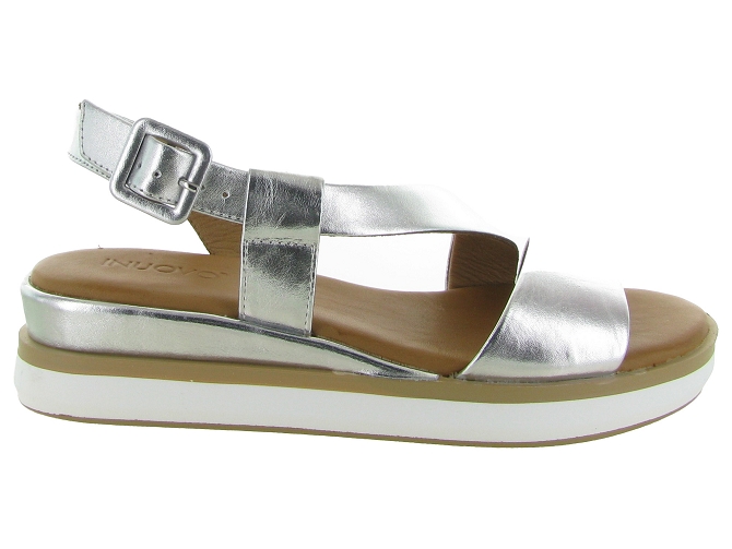 sandales et nu pieds - Casual - femme - Cuir - Argent - Inuovo4952802_2