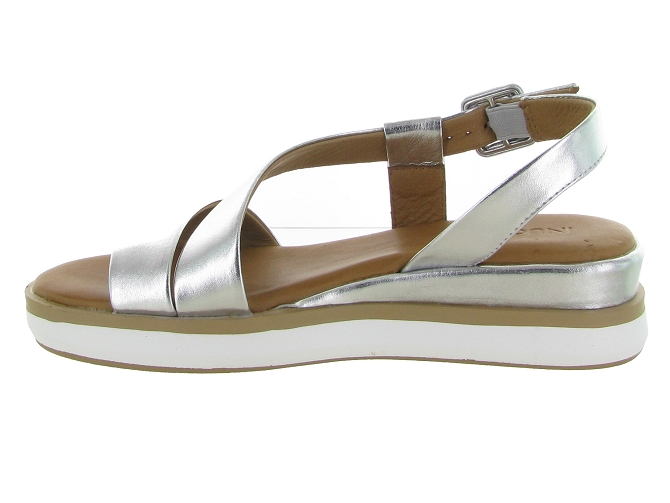 sandales et nu pieds - Casual - femme - Cuir - Argent - Inuovo4952802_4