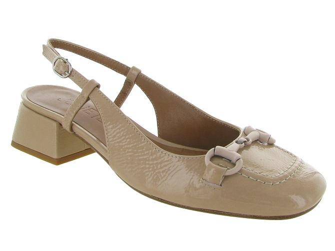 sandales et nu pieds - Cérémonie - femme - Cuir - Beige - Julie dee