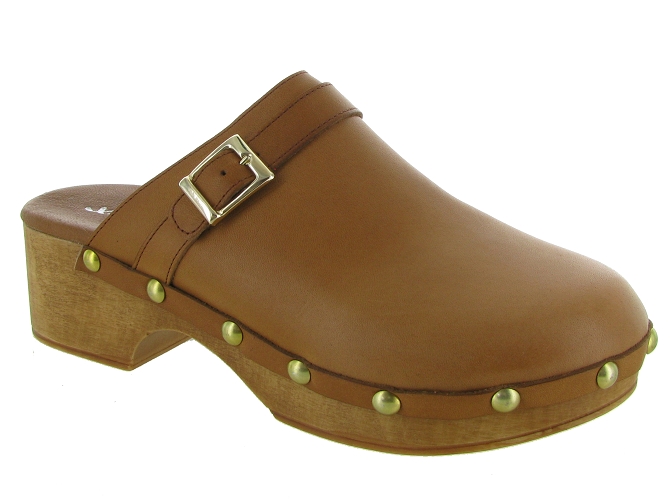 sandales et nu pieds - Mule Sabot - femme - Cuir - Marron - Xapatan