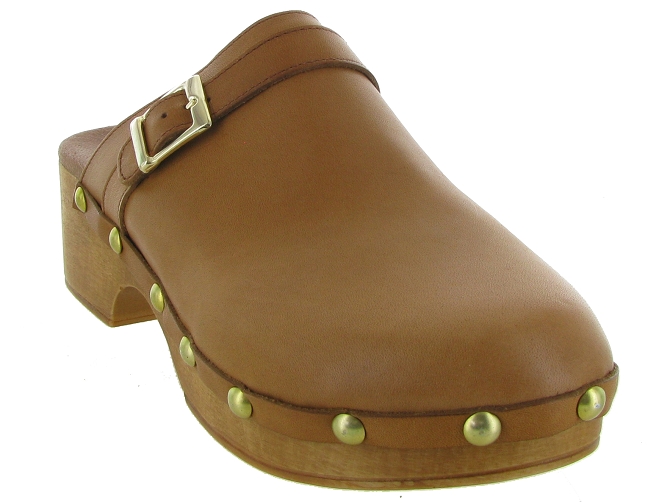 sandales et nu pieds - Mule Sabot - femme - Cuir - Marron - Xapatan4960001_3