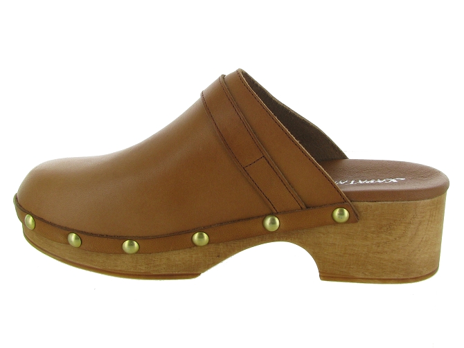 sandales et nu pieds - Mule Sabot - femme - Cuir - Marron - Xapatan4960001_4