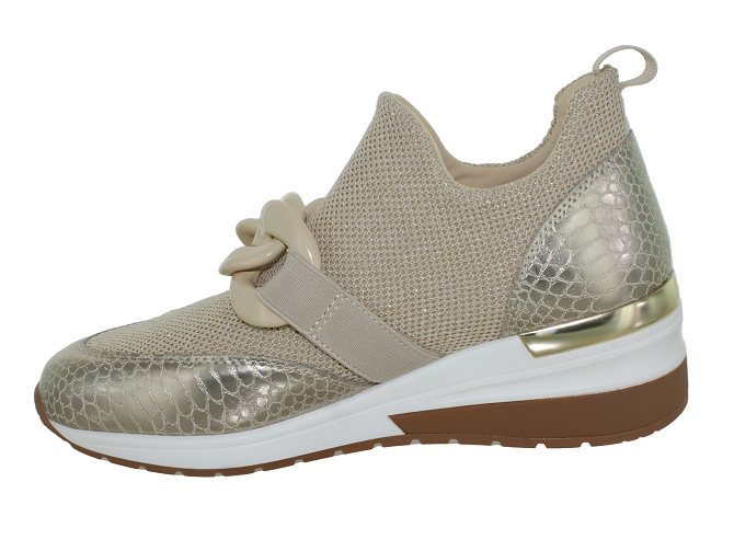 baskets et sneakers - Montante - femme - Synthétique - Beige - Reqins4960601_4