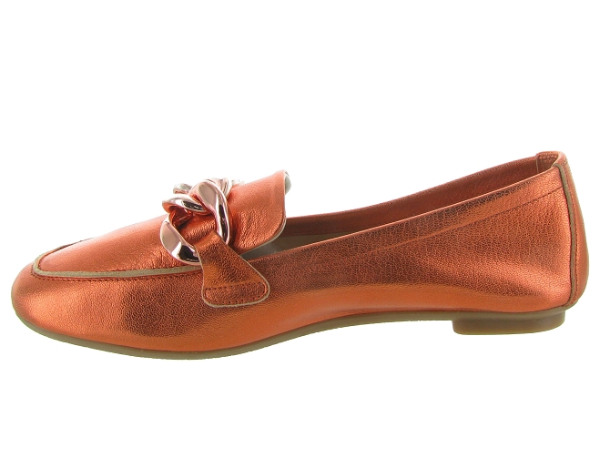 mocassins - Elégant - femme - Cuir - Orange - Reqins4960801_4