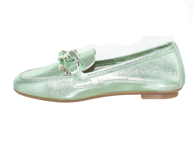 mocassins - Elégant - femme - Cuir - Vert - Reqins4960802_4