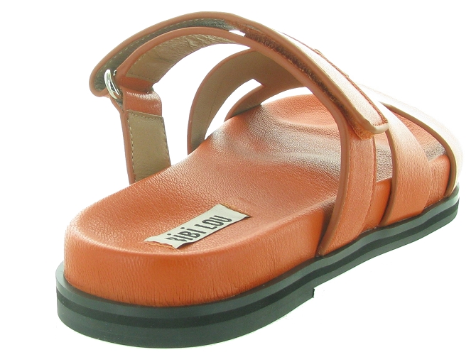 sandales et nu pieds - Mule Sabot - femme - Cuir - Orange - Bibi lou4961104_5