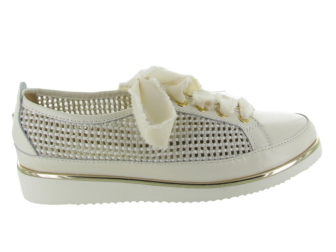 chaussures a lacets - Lacets détente - femme - Cuir - Blanc - Xsa4965201_2