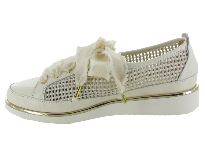 chaussures a lacets - Lacets détente - femme - Cuir - Blanc - Xsa4965201_4