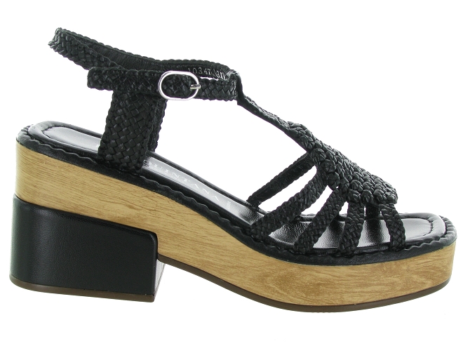 sandales et nu pieds - Casual - femme - Cuir - Noir - Pons quintana4966801_2