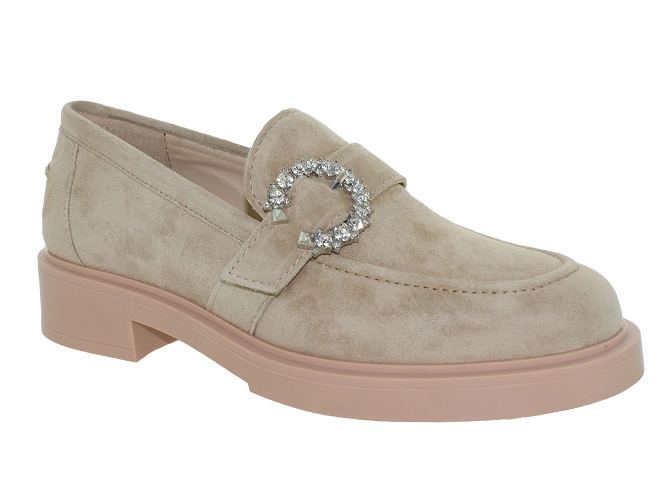 mocassins - Elégant - femme - Nubuck - Beige - Alpe