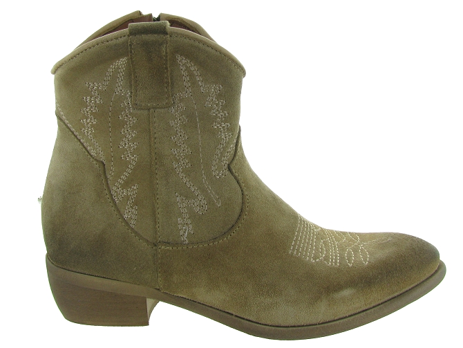 bottines et boots - Santiag - femme - Nubuck - Gris - Zoe4969304_2