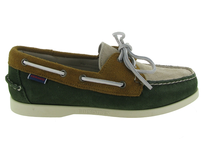 mocassins - Bateau - homme - Cuir - Vert - Sebago4970301_2