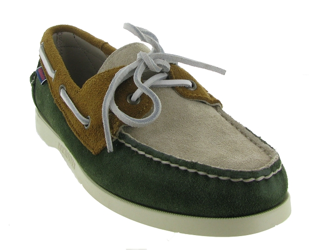 mocassins - Bateau - homme - Cuir - Vert - Sebago4970301_3